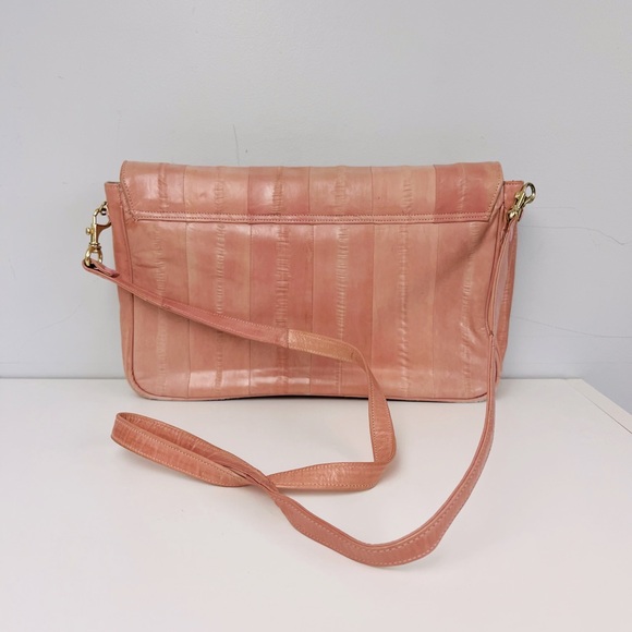 🌼MARKDOWN🌼 Vintage Pale Pink Eel Skin Shoulder Bag by SUNCO - Picture 10 of 10